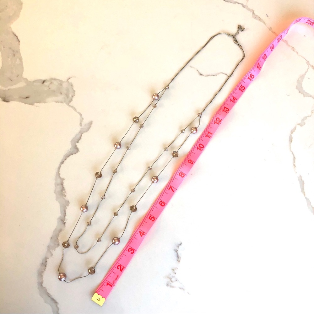 Old navy “pearl” necklace light pink